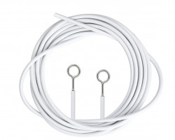 3 متر زمبرك ستائر - حبل معدني مجدول مع غطاء بلاستيكي واطراف حلقية ( 3 متر مع ملحقات )