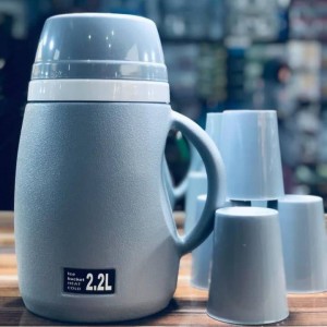 براد ماء صدنيت 2.2 لتر مع يد + 4 كاسات بلاستيك هدية