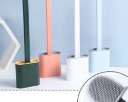 فرشاية حمام سيليكون مع حمالة لاصقة