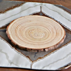 كوستر خشب طبيعي 17 سم مدور