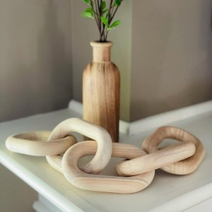 جنزير خشب ديكور لون بيج - بني فاتح طول 55 سم