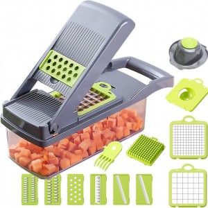 فرامة سلطة اكريليك ضد الكسر + 12 قطعة كبس مقبض بلاستيك مع غطاء اسود