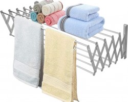 منشر غسيل قابل للتمدد للحيط عرض 90 سم يتمدد 75 سم