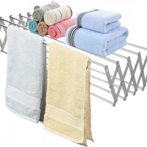 منشر غسيل قابل للتمدد للحيط عرض 90 سم يتمدد 75 سم