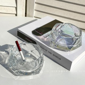 متكه / مكته زجاج مدور مضلع حجم كبير Deli Glass شفاف