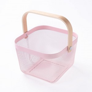 سلة ملاقط معدن IKEA مقاس 26 سم × 25 سم ارتفاع 18 سم مع يد