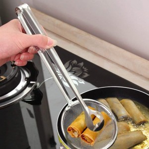 ملقط مع مصفاة ستانلس ستيل