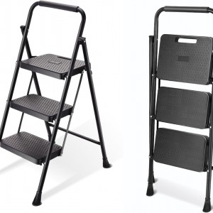 سلم معدني حديد 3 درجة اسودEUROSTEP EURO183-001