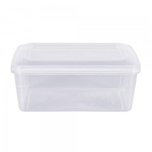 علبة بلاستيك شفاف مع غطاء حجم 23.5 × 16.5 + 8.5 سم