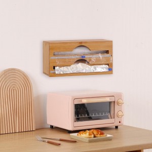 صندوق رول مشمع وقصدير 2 عين خشب بامبو