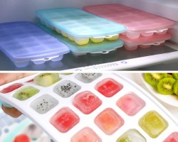 قالب ثلج 21 عين سيليكون بدون غطاء بلاستيك 