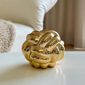 سكرية / مضيفة / تمرية زجاج غطا بيضاوي قبة مع صحن مدور 