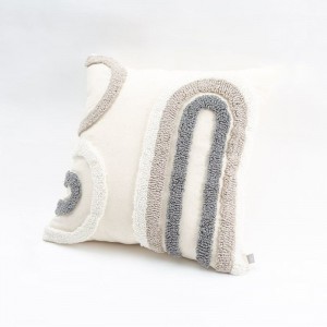 وجه قرن هندي صوف نافر بوهيمي شكل U بصمة 45 × 45 سم