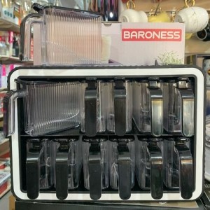 طقم ستاند بهارات 12 علبة بهار + 12 معلقة  اكرليك شفاف 25  قطعة صناعة تركية تركي VIOLETTA