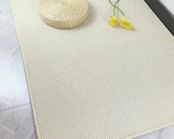  100 × 200 سم اوفوايت سجاد قطن بابلز شانيل حبيبات بابيلز