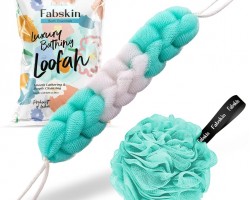 ليف / ليفة حمام شبك ناعم للاطفال والبالغين مع اسفنج