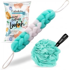 ليف / ليفة حمام شبك ناعم للاطفال والبالغين مع اسفنج