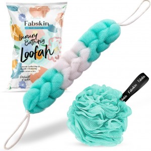 ليف / ليفة حمام شبك ناعم للاطفال والبالغين مع اسفنج