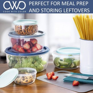 طقم طبروير/تبروير 5قطع مدور زيتي مع غطا M45-9