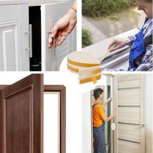 عازل صوت او حرارة للشبابيك والابواب - جلدة باب ابيض تلزيق - مراد باب - مانع حشرات 2 سم