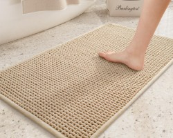 دعسه / دعاسة معكرونة مجدل مجدول ارضية جلد سادة مقاس 50 × 80