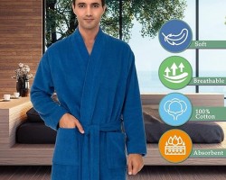 برنص حمام فرادي ثقيل احجام متعددة قطن مصري 100%