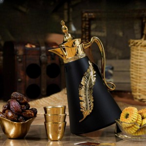 دلة قهوة 1 لتر اسود 3D ريشة ثقيل