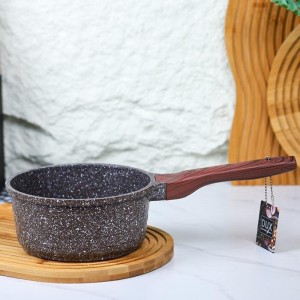 كسرولا جرانيت سكب ثقيل لون بني UC-18SP-BL يد طويل لون خشبي كسرولا جرانيت سكب ثقيل لون بني UC-18SP-BL يد طويل لون خشبي