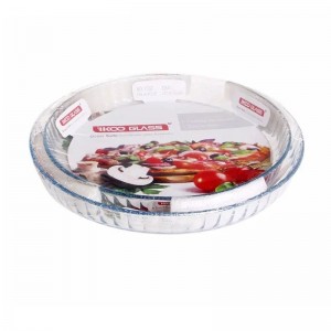 طقم بايركس زجاج دائري قطعتين