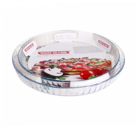 طقم بايركس زجاج دائري قطعتين