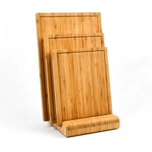 مفارم - الوح تقطيع / فرم خشبية بامبو 3 قطع مع ستاند خشبي ثقيل