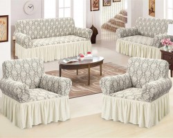 طقم وجه - وجوه كنب 7 مقاعد جيكار لايكرا 3-2-1-1 تركي