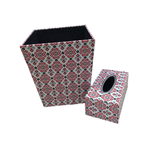 طقم سلة مع بكيت محارم نقش فلاحي