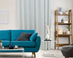 ستائر كريب لون ابيض