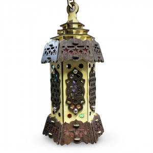 فانوس رمضان سداسي قوس صوت + اضائة