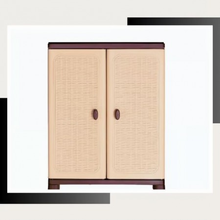 خزانة بلاستيك ثقيل صب بترا صناعة اردنية حجم صغير بابين مع رفين