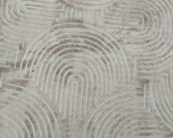 ممر سجاد بوهيمي 80 × 200 سادة حرير بصمة نافر ارضية لاصق - بيج