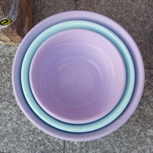 طقم جاطات بلاستيك  4 قطع مدور سادة تركي