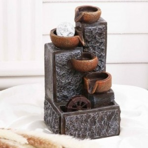 نافورة فيبر جلاس - عظم وسط اسود كبير اشكال JD12-14 نافورة فيبر جلاس - عظم وسط اسود كبير اشكال JD12-14