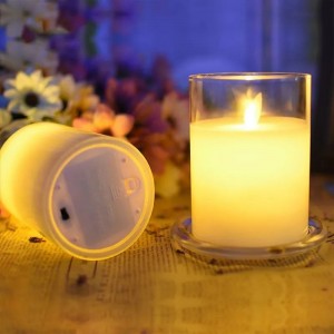 شمعة الكترونية مع كاسة حجم وسط