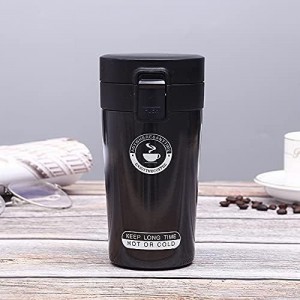 كاسة ماغ سخن ستانليس اسود غطا كبس 500 مل