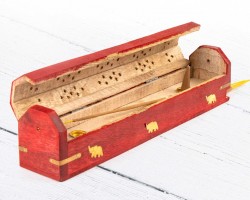 مبخرة /حامل بخور خشب شكل تابوت