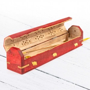 مبخرة /حامل بخور خشب شكل تابوت