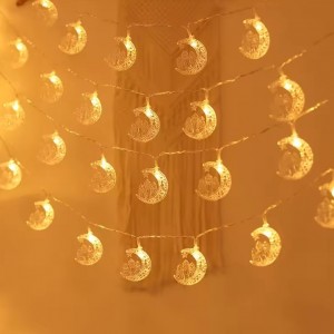 حبل هلال ونجمة مضيئة تعمل بالبطارية 2 متر حبل هلال ونجمة مضيئة تعمل بالبطارية 2 متر