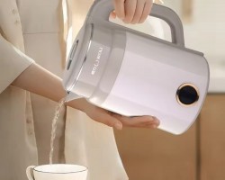 سخان ماء - كمكم/ قمقم ماء ستانلس ستيل ملون 3 لتر 1500 واط TS-KE-9001