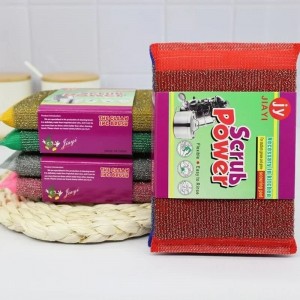 ليف جلي scour power اربع قطع ملونه