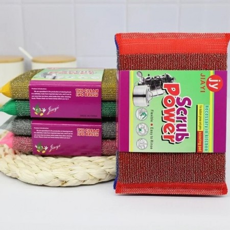 ليف جلي scour power اربع قطع ملونه