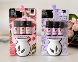 مبخرة مع علب زيت 3 قطع