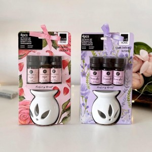 مبخرة مع علب زيت 3 قطع