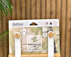 علاقة محارم ضغط كرار 20سم خشب بامبو تعليق جلد ابيض147/1